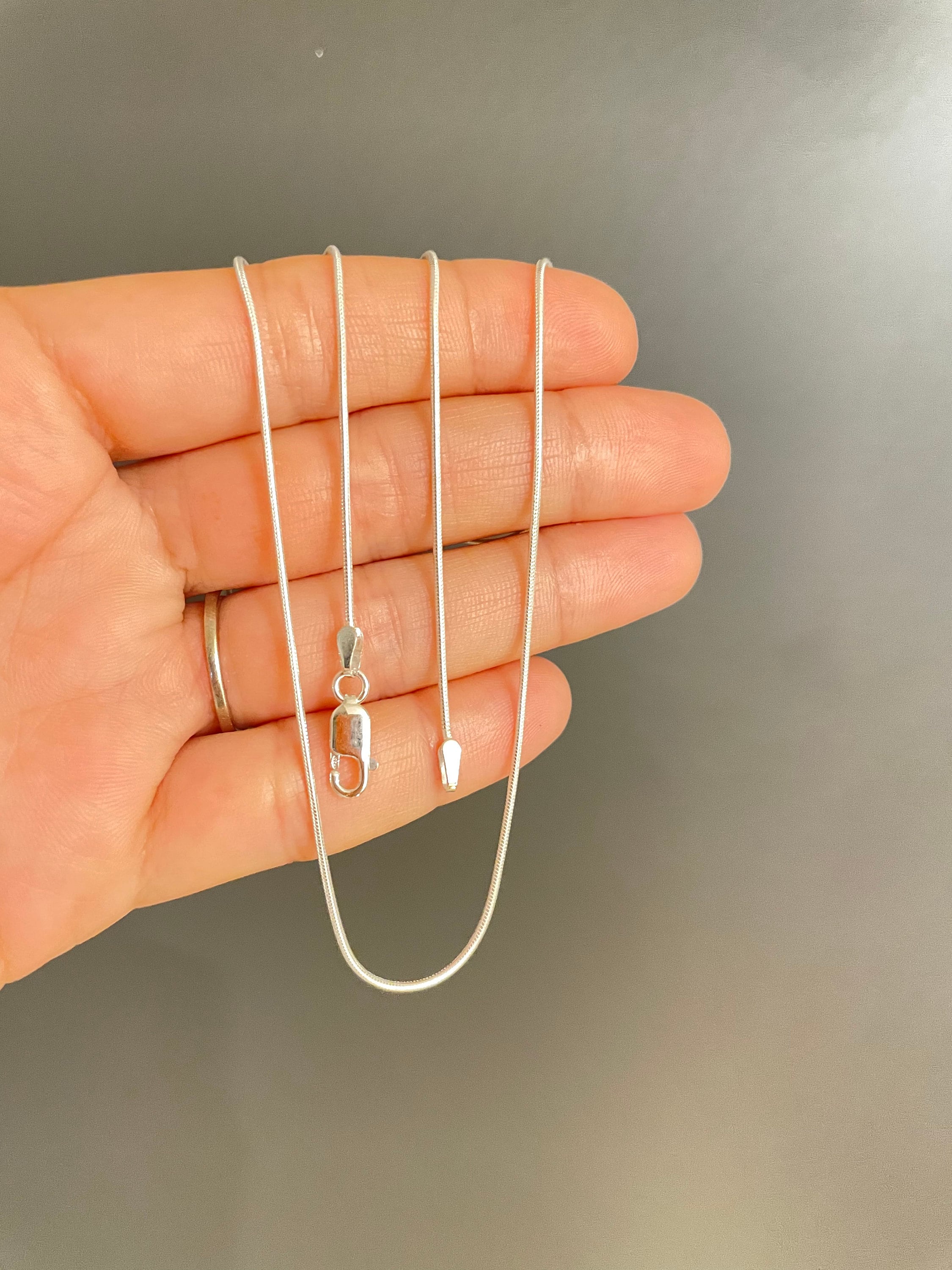 アクセサリー vintage silver 925 snake chain 2.5mm 925 Sterling Silver Handmade Vintage Snake Chain