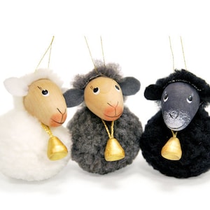 Sheep Christmas ornament, Set of 3 Sheep, Ornament sheep, Christmas Decor, Christmas gifts, Sheep handmade, Sheep gifts, Christmas sheep