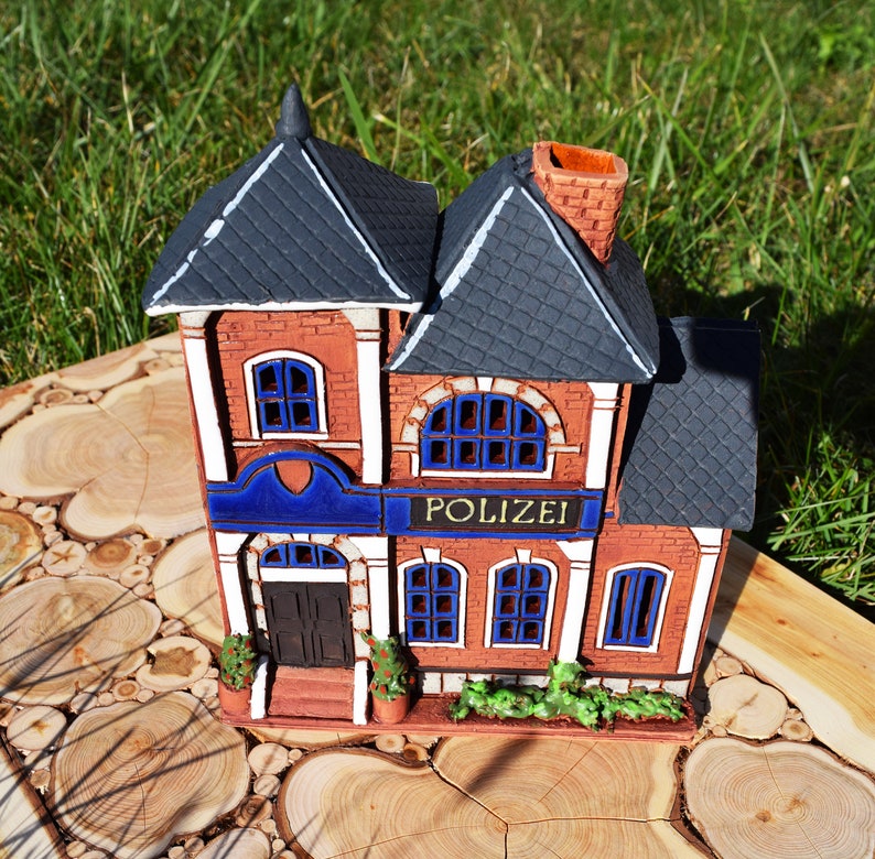 Police station. Candle holder. Ceramic candle house and aroma Etsy