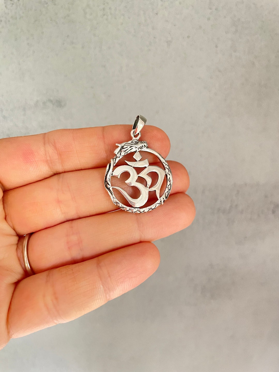 Ohm Pendant Sterling Silver, Yoga Jewellery, Spiritual Jewelry, Om Ohm ...