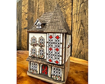 Midene セラミックハウス ティーライト キャンドルホルダー ホーム