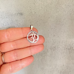 Ohm Pendant Sterling Silver, Yoga jewellery, Spiritual jewelry, Om Ohm Necklace, Yoga gift, Chakra Healed Buddha Spiritual