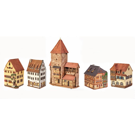 キャンドルハウス　リヒトハウス　ドイツ　陶器　ハンドメイド　ローテンブルク Houses Germany, Bavaria, Rothenburg, Ceramic Candle House