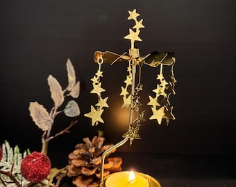 Spinning night sky, Candle holders, Rotary candle holders, Candle carousel, Tea light holder, Candlestick, Friend gift, Teacher gifts