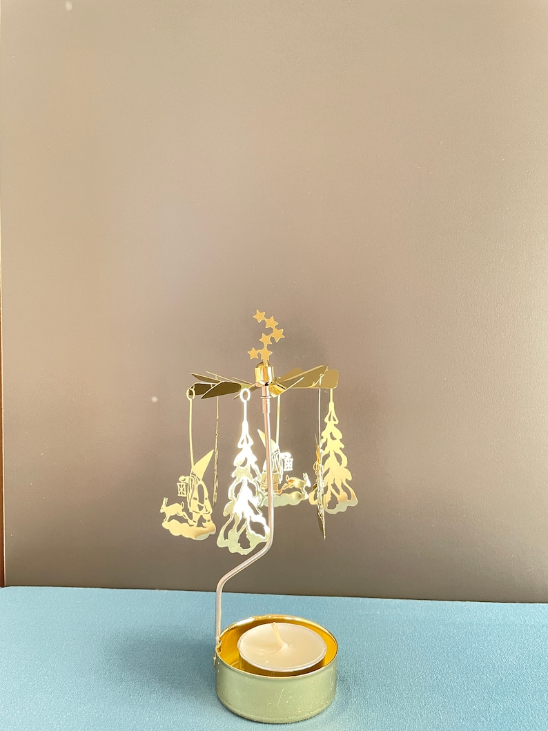 Rotary Candle Holders Christmas Spinning Candle Holders Home Etsy