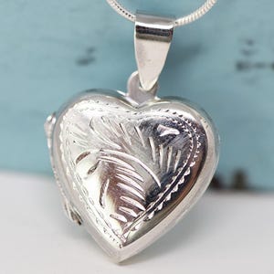 Heart Locket Necklace Sterling Silver Heart locket Necklace Opening Heart Locket Pendant Heart Openable Locket Photo Picture Locket