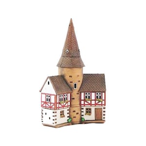 Ceramic candle house and aroma lamp in one. Housewarming gift. Ceramic house tealight. Candle holder house. Christmas village houses