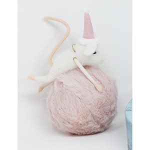 Christmas mouse ball, Mice ornament, Felted ornament, Mouse gift, Mouse ornament, Needle felted mouse, Mouse decor