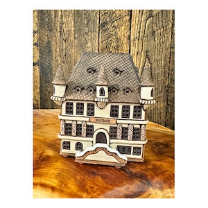 Historic town hall of Osnabrück Ceramic candle house Ceramic house tealight Ceramic house tealight Candle Holder Christmas village houses
