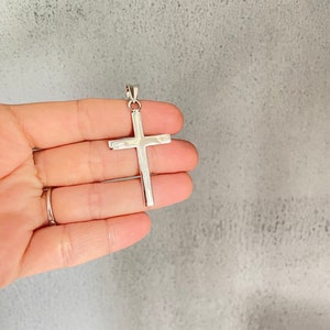 Sterling silver cross pendant, Mens Sterling Silver Cross Pendant, Silver cross, Cross necklace men, Cross for woman, Cross necklace silver