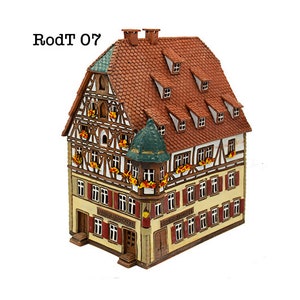 Germany, Bavaria, Rothenburg ob der Tauber, Ceramic house tealight, Ceramic candle house, Christmas village houses, Germany decor
