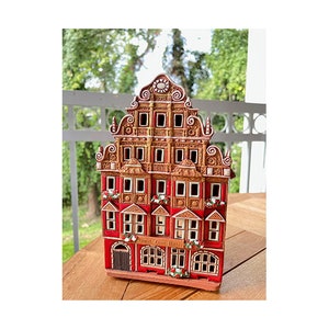 Ceramic candle house. House in Germany. Ceramic house tealight. Ceramic house tealight. Candle Holder. Christmas village houses