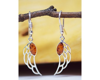 Angel wing Earrings, Sterling Silver Angel wing, Angel wing, Angel wing jewelry, Feather Earrings, Angel Earrings, Wing Earrings
