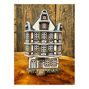 Ratskeller Fachwerkhaus Germany Ceramic candle house Ceramic house tealight Ceramic house tealight Candle Holder Christmas village houses