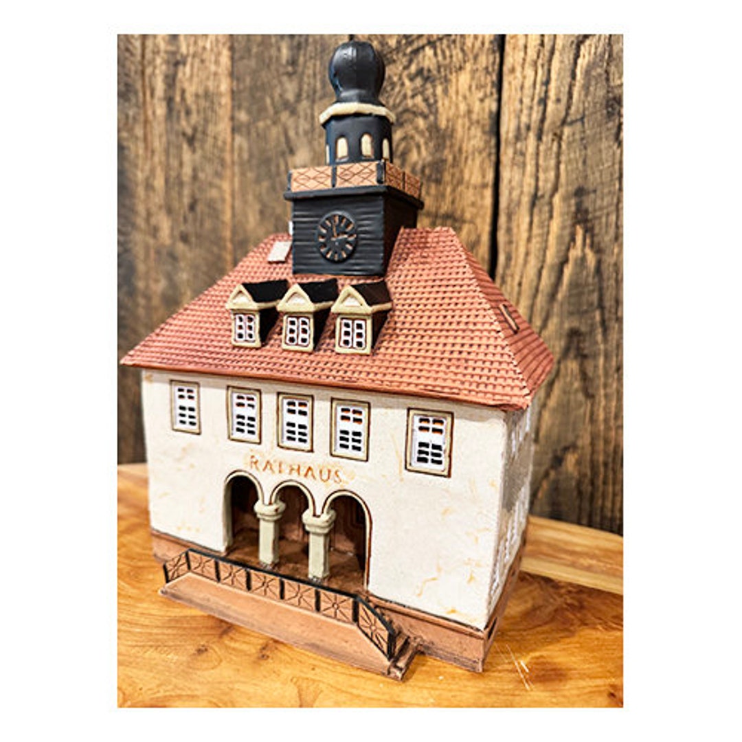 Rathaus Bad Essen, Germany, Ceramic House Tealight, Ceramic Candle