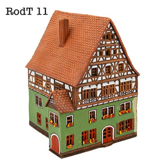 クリスマスヴィレッジ ミニチュアハウス 陶器 ランプ 15点セット