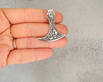 Viking Thor's Hammer Mjolnir Pendant, Sterling silver Thors hammer pendant Necklace Thors hammer Scandinavian jewelry Mjolnir Necklace
