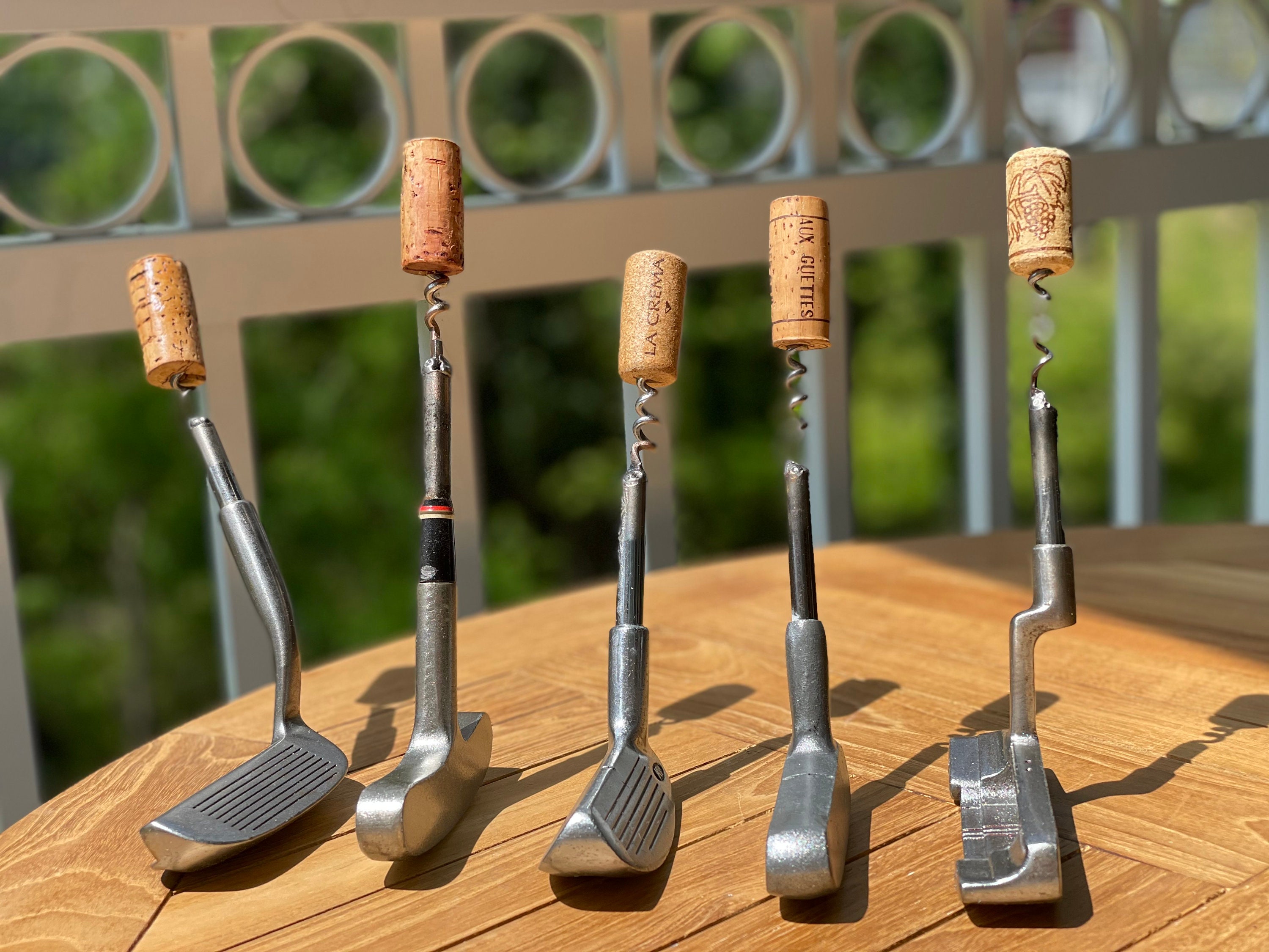 Corkscrew with Putter Handles. Gifts for golfers! Made from converted vintage golf clubs. A bar tool or golfers trinket. Golf gifts for men