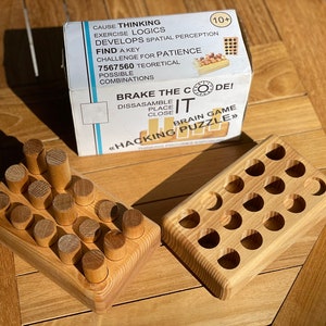 Wooden brain teasers. Challenging puzzle. Wooden puzzle. Puzzle for teens and adults. Educational puzzle. Handmade puzzle