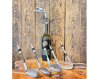 ピューター製ゴルフバッグ用ワインストッパー：ゴルファー用バーウェア