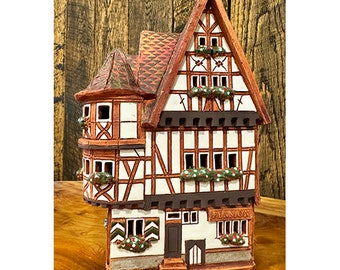 陶器製クリスマスキャンドルハウス(郵便局) 陶器製クリスマスキャンドルハウス(郵便局)