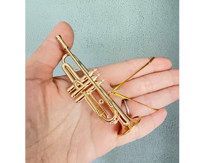 Trumpet Ornament, Trumpet gifts, Trumpet decor, Gift for Musicians, Musical instruments, Music Gift, Music Decor, Musician gift