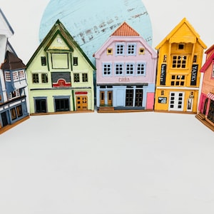 Houses Norway, Stavanger, Norway gifts, Ceramic house tealight, Ceramic candle house, Candle house Christmas village house Scandinavian gift