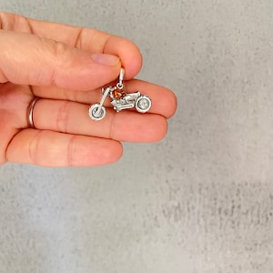 Motorcycle Pendant, Sterling Silver Motorcycle Necklace, Motorbike Necklace, Motorcycle Gifts, Motorcycle Jewelry, Gift motorcyclist