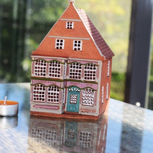 Real House Schnoor, Bremen, Germany. Ceramic house tealight. Ceramic candle house, Ceramic candle house, Germany decor, Germany gifts