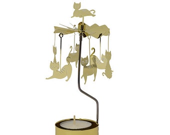 Spinning cats Spinning candle holders Rotary candle holders Candle holder Candle carousel Tea light holder Candlestick cat