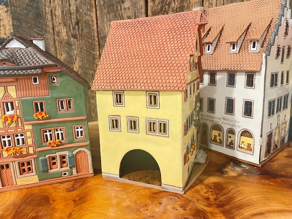 キャンドルハウス　リヒトハウス　ドイツ　陶器　ハンドメイド　ローテンブルク Real House Rothenburg, Germany. Ceramic House Tealight