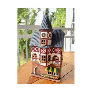 Ceramic candle house. House in Germany. Ceramic house tealight. Ceramic house tealight. Candle Holder. Christmas village houses