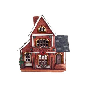 Kindergarten. Ceramic candle house and aroma lamp in one. Candle holder. Home decoration. Housewarming Gift. Ceramic house tealight.