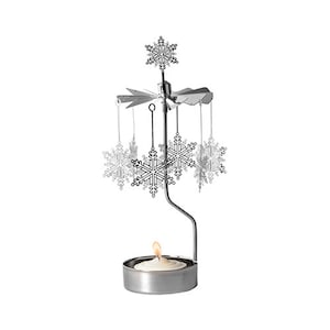 Spinning snow star, Spinning candle holders, Rotary candle holders, Candle carousel, Tea light holder, Candlestick, Christmas candle holders