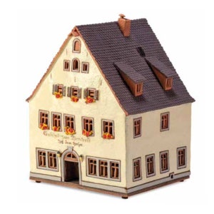 House Germany, Bavaria, Rothenburg ob der Tauber, Ceramic house tealight, Ceramic candle house, Christmas village houses, Germany decor