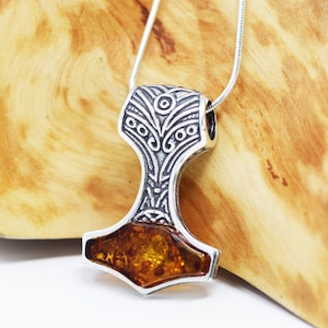 Thors hammer necklace Mjolnir Pendant Sterling silver Viking Thor hammer pendant Necklace Thors hammer Scandinavian jewelry Mjolnir Necklace