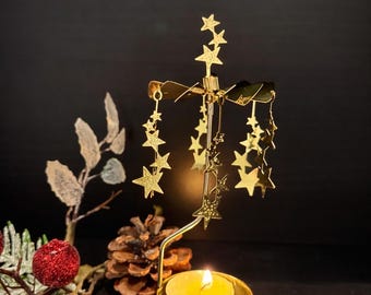 XL Spinning night sky, Candle holders, Rotary candle holders, Candle carousel, Tea light holder, Candlestick, Friend gift, Teacher gifts