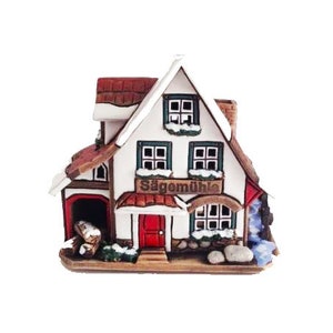 Ceramic candle house and aroma lamp in one, Candle holder, Ceramic house tealight, Christmas village houses, Germany gift, Christmas gifts