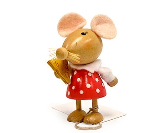 Mouse Christmas Ornament, Christmas tree ornaments, Christmas gift, Mouse gift, Mouse decor, Mouse with cheese, Mouse ornament