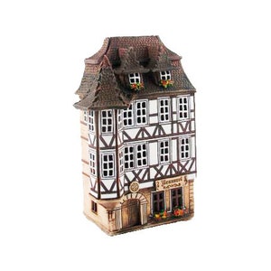 Ceramic candle house. House in Germany. Ceramic house tealight. Ceramic house tealight. Candle Holder. Christmas village houses