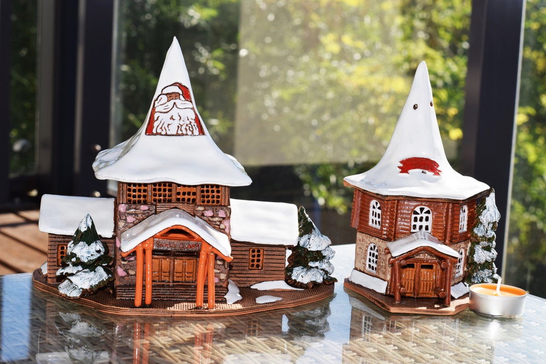 陶器製クリスマスキャンドルハウス(郵便局) 陶器製クリスマスキャンドルハウス(郵便局)
