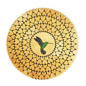 Trivet wood, Trivet with hearts, Trivets for hot dishes, Kitchen utensil, Kitchen trivet, Wood Trivet, Hot Plate, Pot Holder, Hummingbird