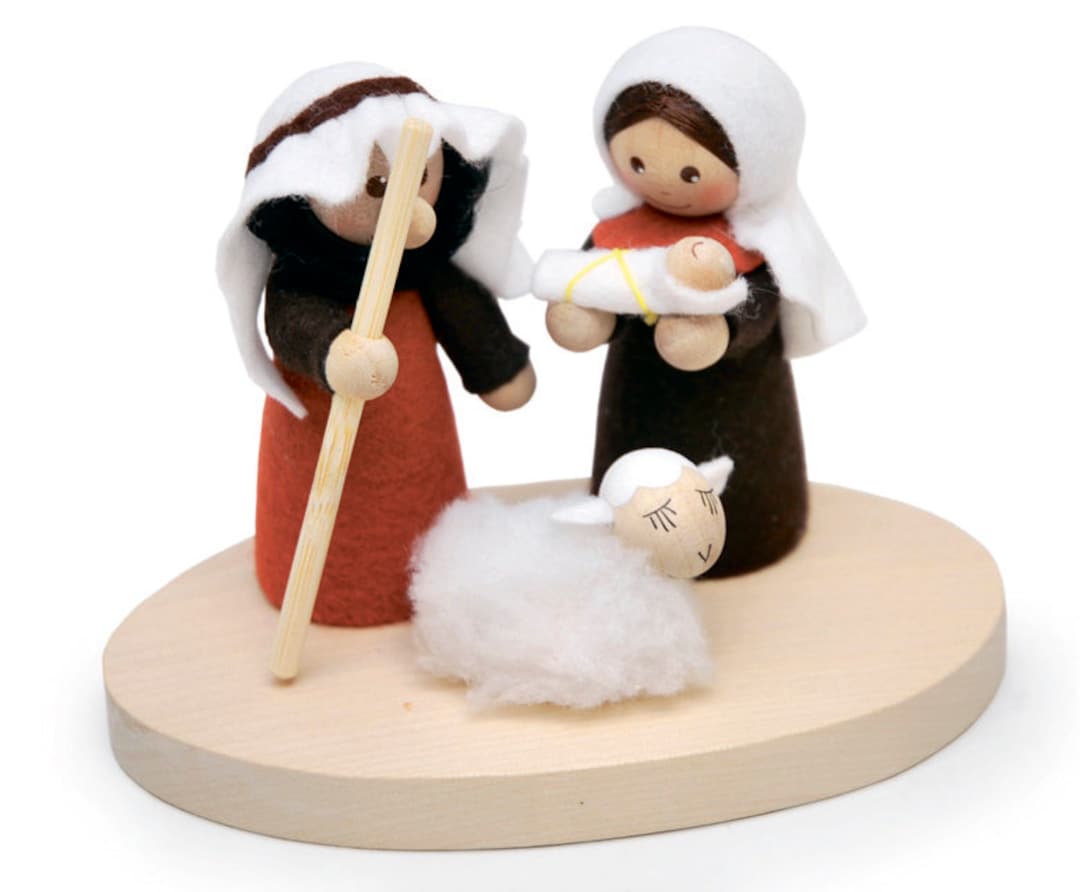 Nativity Set. Wooden Nativity. Christmas Decoration. Handmade Nativity