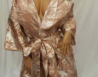 rose gold kimono dress