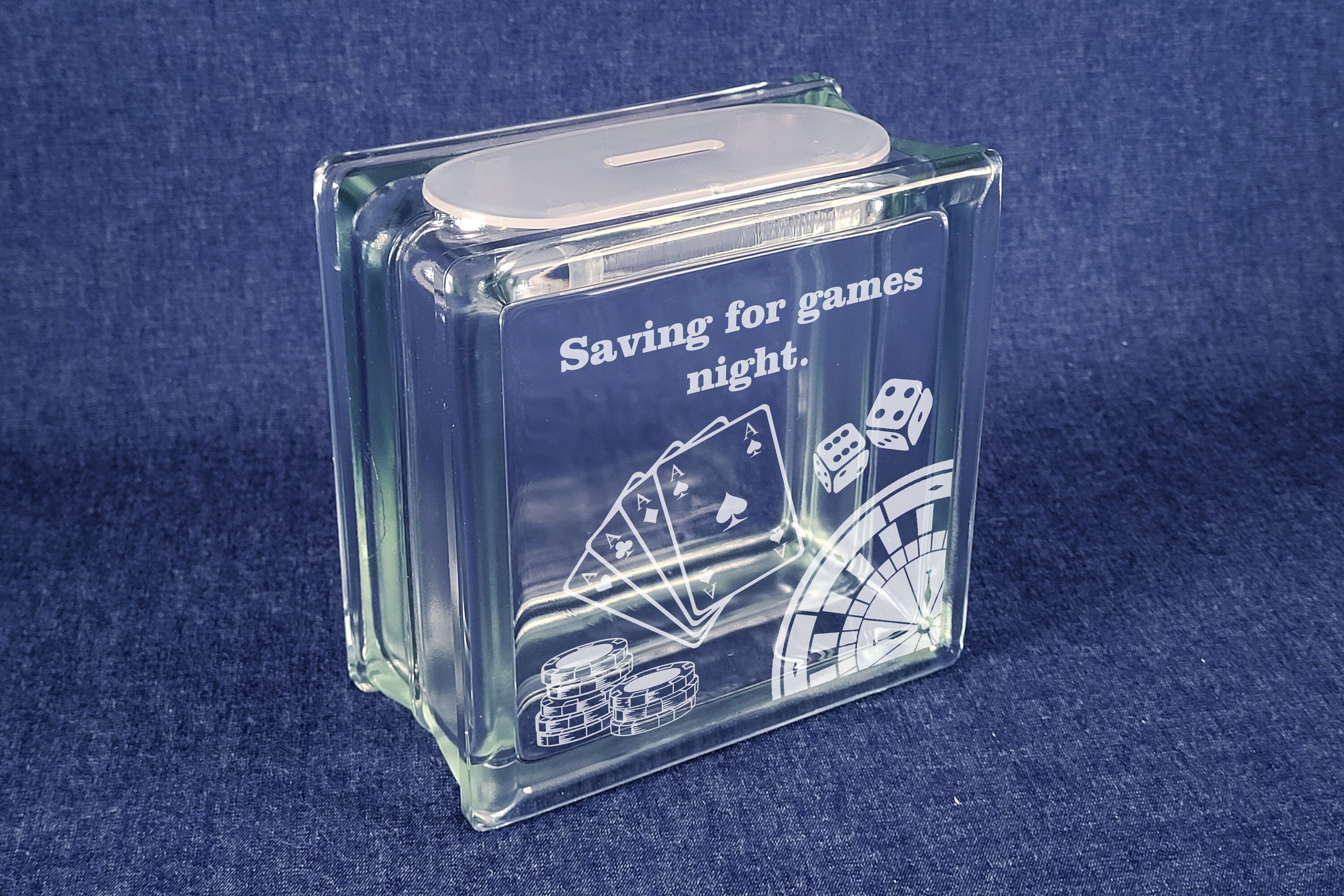Games Engraved Glass Block Money Box / Savings Box with Etsy