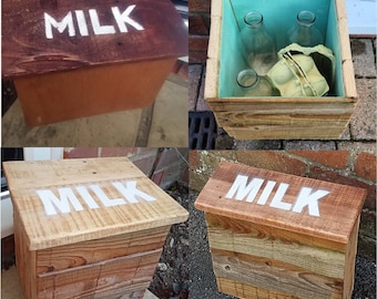 Milk caddy / Milk safe / Milk Bottle Store / Milk Box for doorstep