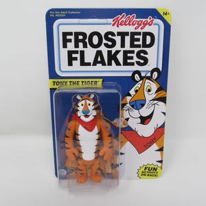 Boneco de ação Tony The Tiger, Kellogg's Frosted Flakes, almôndega de plástico de 4,5"