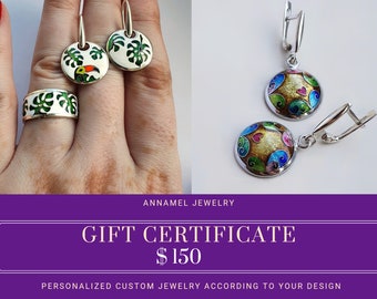 Gift Certificate For 150 Dollars to Spend in Our Etsy Shop AnnamelJewelry,  The Perfect Last Minute Gift
