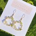 Flower and Bee Golden Drop Earrings & Necklace 