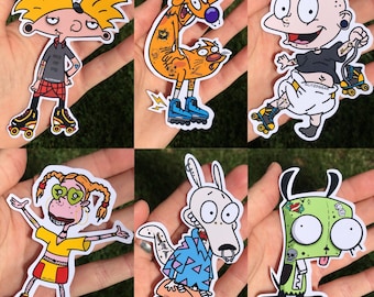 90s Cartoons Roller Skate Sticker Pack